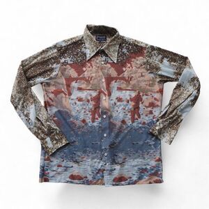 Brigade by Arrow European Taper Fit Vintage 70s "Fly Fishing" Long Sleeve Button